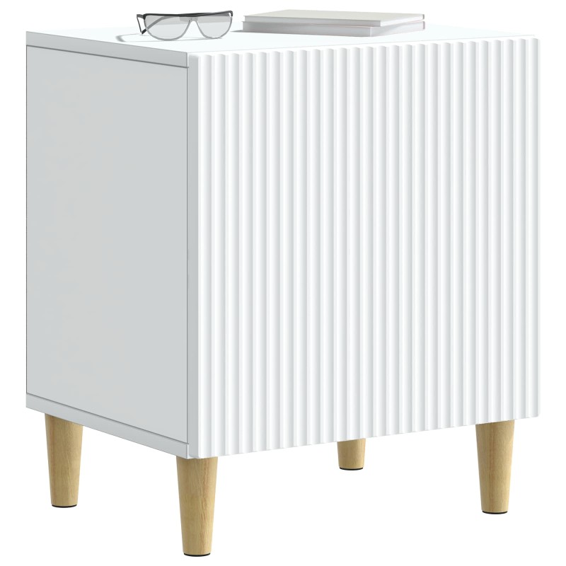 vidaXL Κομοδίνο 2 τμχ. Λευκό 43 x 34,5 x 50 εκ Επεξεργασμένο Ξύλο
