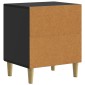 vidaXL Κομοδίνο Μαύρο 43 x 34,5 x 50 εκ Επεξεργασμένο Ξύλο