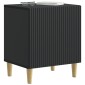 vidaXL Κομοδίνο 2 τμχ. Μαύρο 43 x 34,5 x 50 εκ Επεξεργασμένο Ξύλο