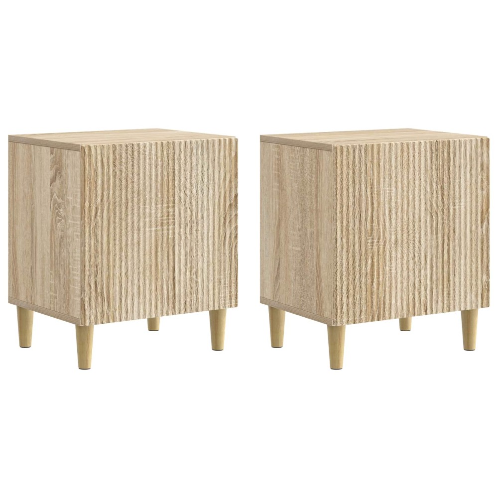 vidaXL Κομοδίνο 2 τμχ. Sonoma Δρυς 43 x 34,5 x 50 εκ
