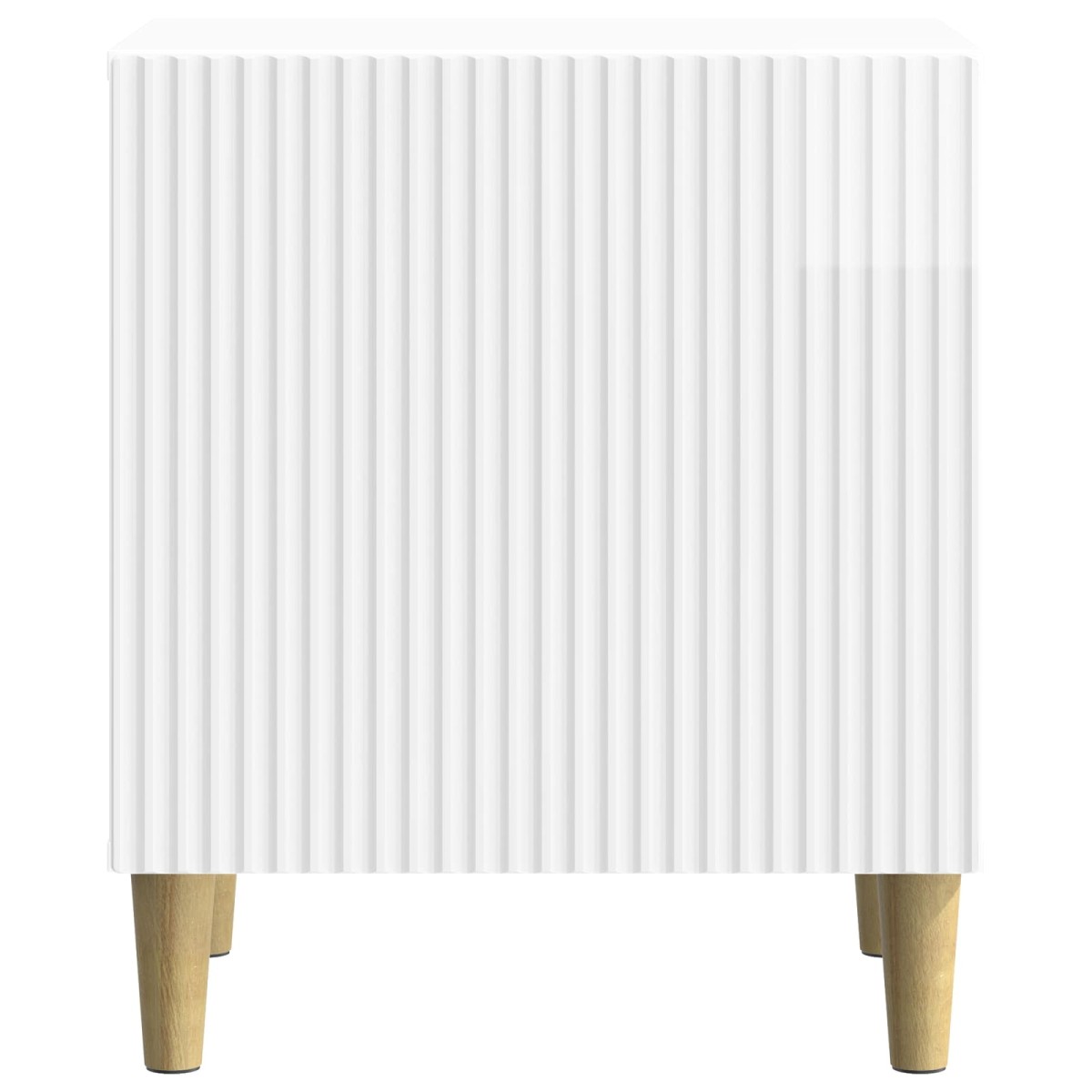 vidaXL Κομοδίνο Γυαλιστερό Λευκό 43 x 34,5 x 50 εκ Επεξεργασμένο Ξύλο