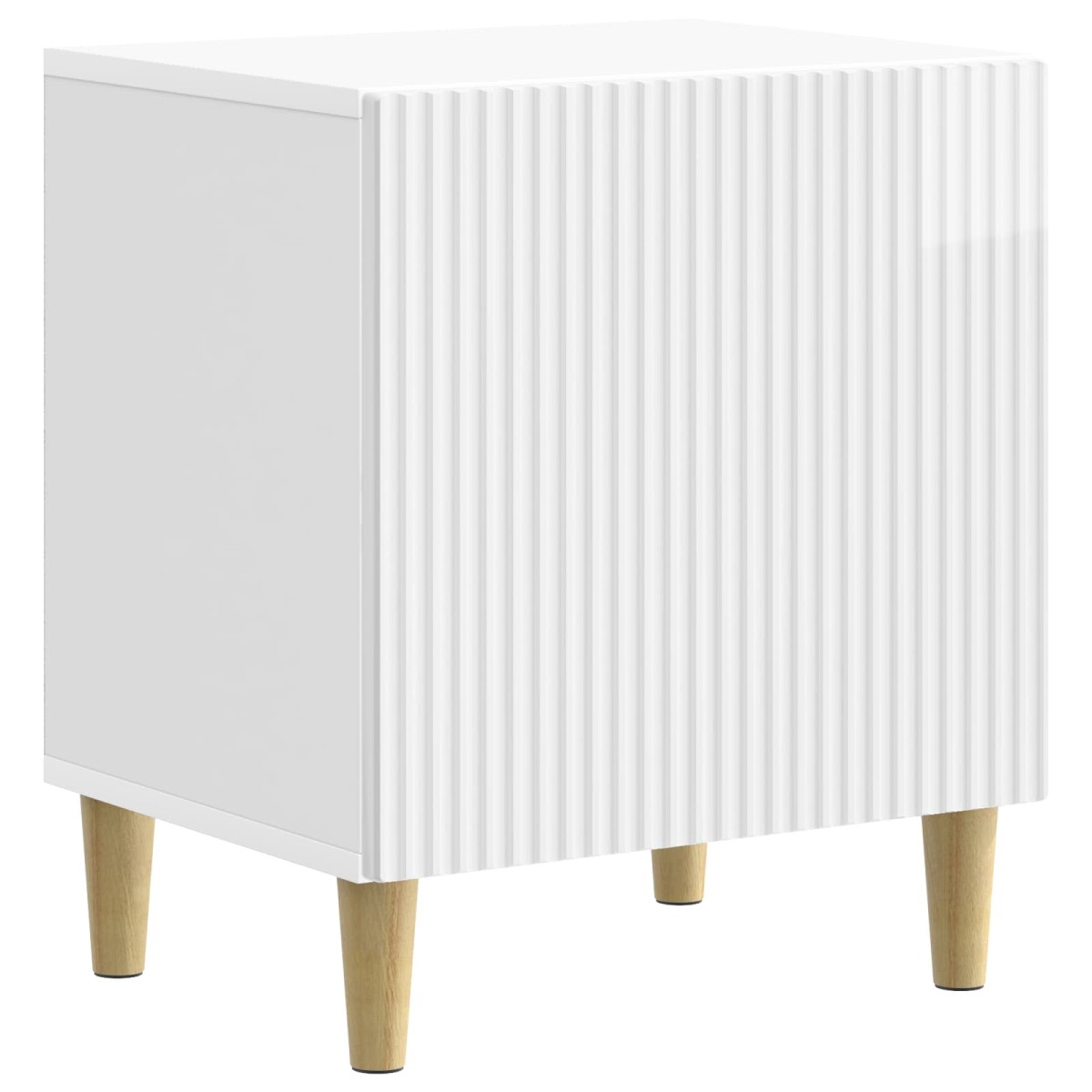 vidaXL Κομοδίνο 2 τμχ. Γυαλιστερό Λευκό 43 x 34,5 x 50 εκ