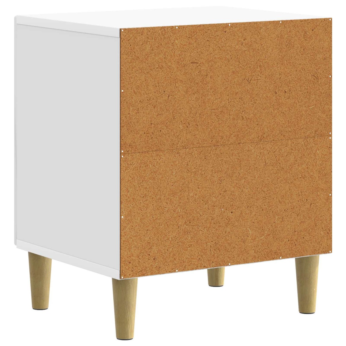 vidaXL Κομοδίνο 2 τμχ. Γυαλιστερό Λευκό 43 x 34,5 x 50 εκ