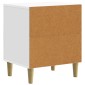 vidaXL Κομοδίνο 2 τμχ. Γυαλιστερό Λευκό 43 x 34,5 x 50 εκ