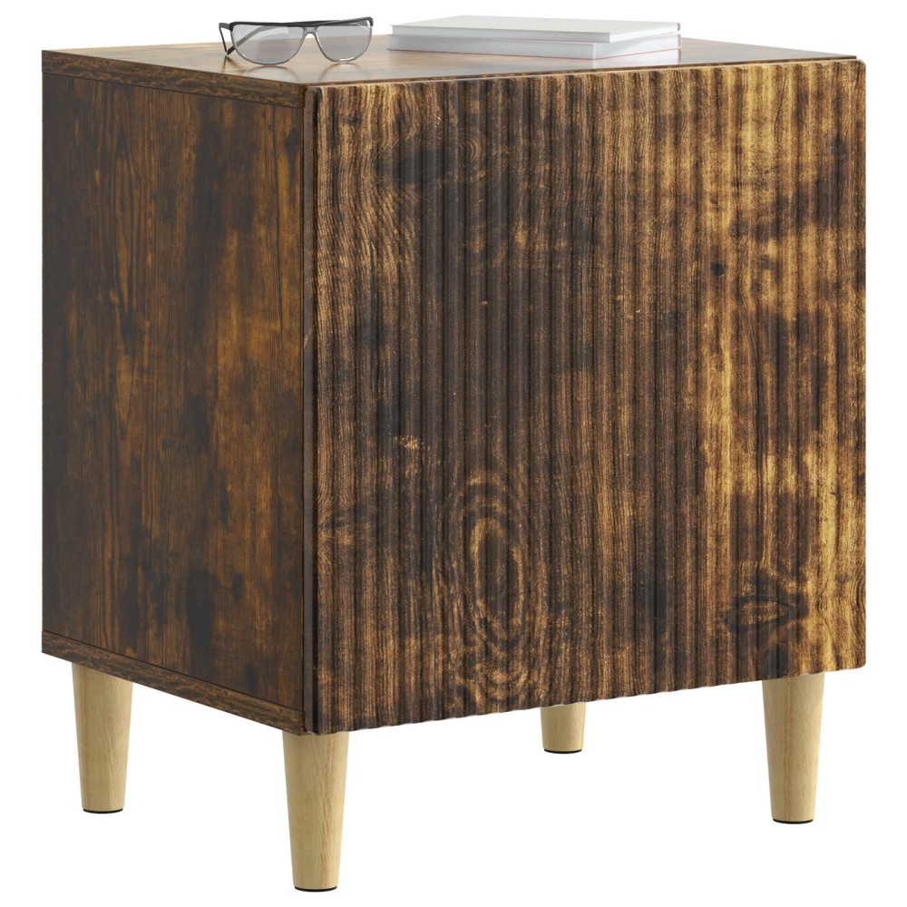 vidaXL Κομοδίνο 2 τεμ. Καπνισμένο Ξύλο Δρυός 43 x 34,5 x 50 εκ