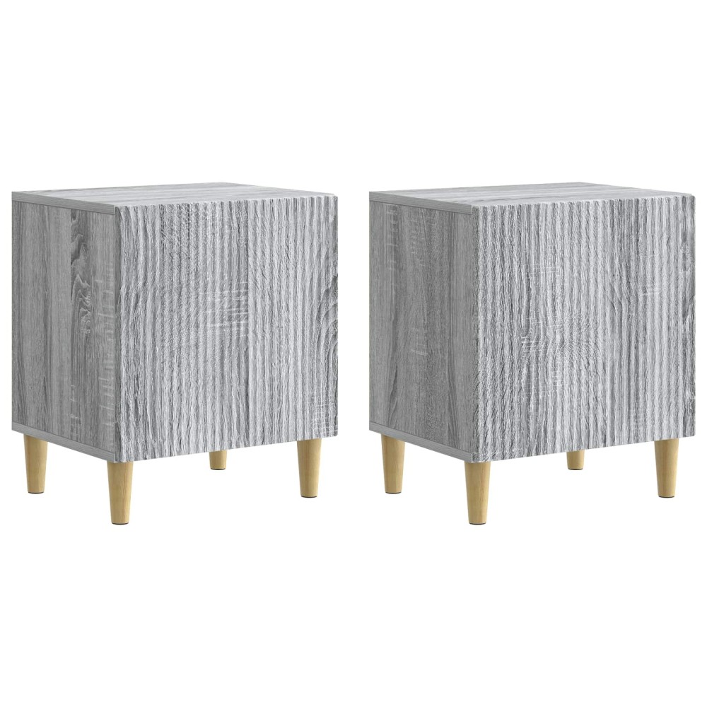 vidaXL Κομοδίνο 2 τμχ. Γκρι Sonoma 43 x 34,5 x 50 εκ