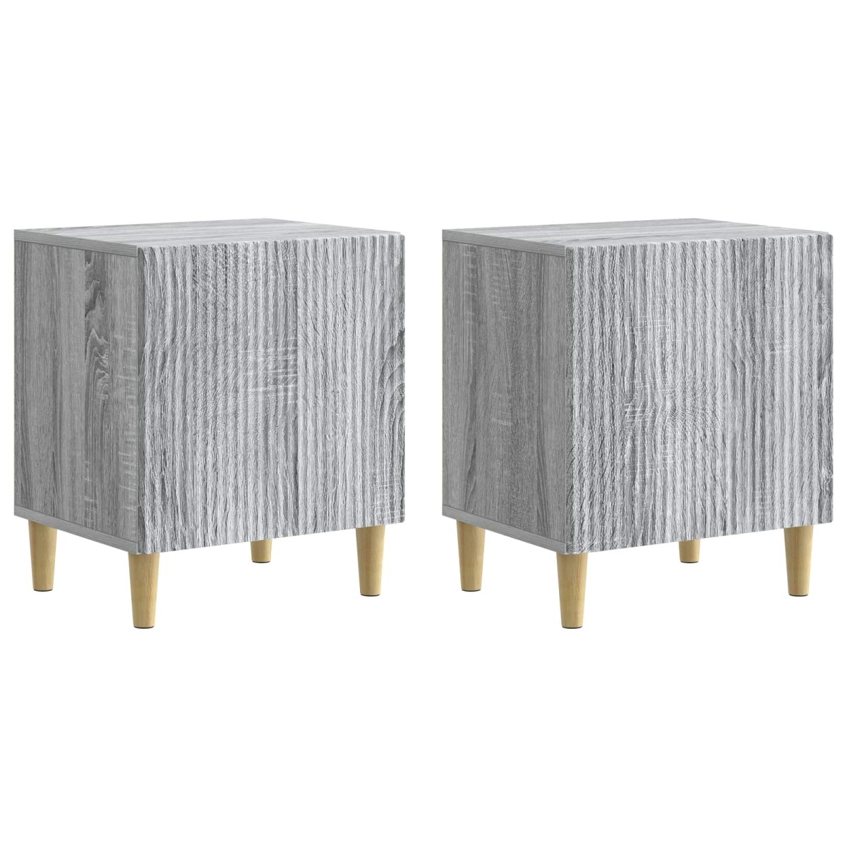 vidaXL Κομοδίνο 2 τμχ. Γκρι Sonoma 43 x 34,5 x 50 εκ