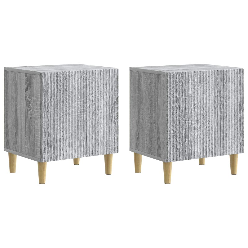 vidaXL Κομοδίνο 2 τμχ. Γκρι Sonoma 43 x 34,5 x 50 εκ