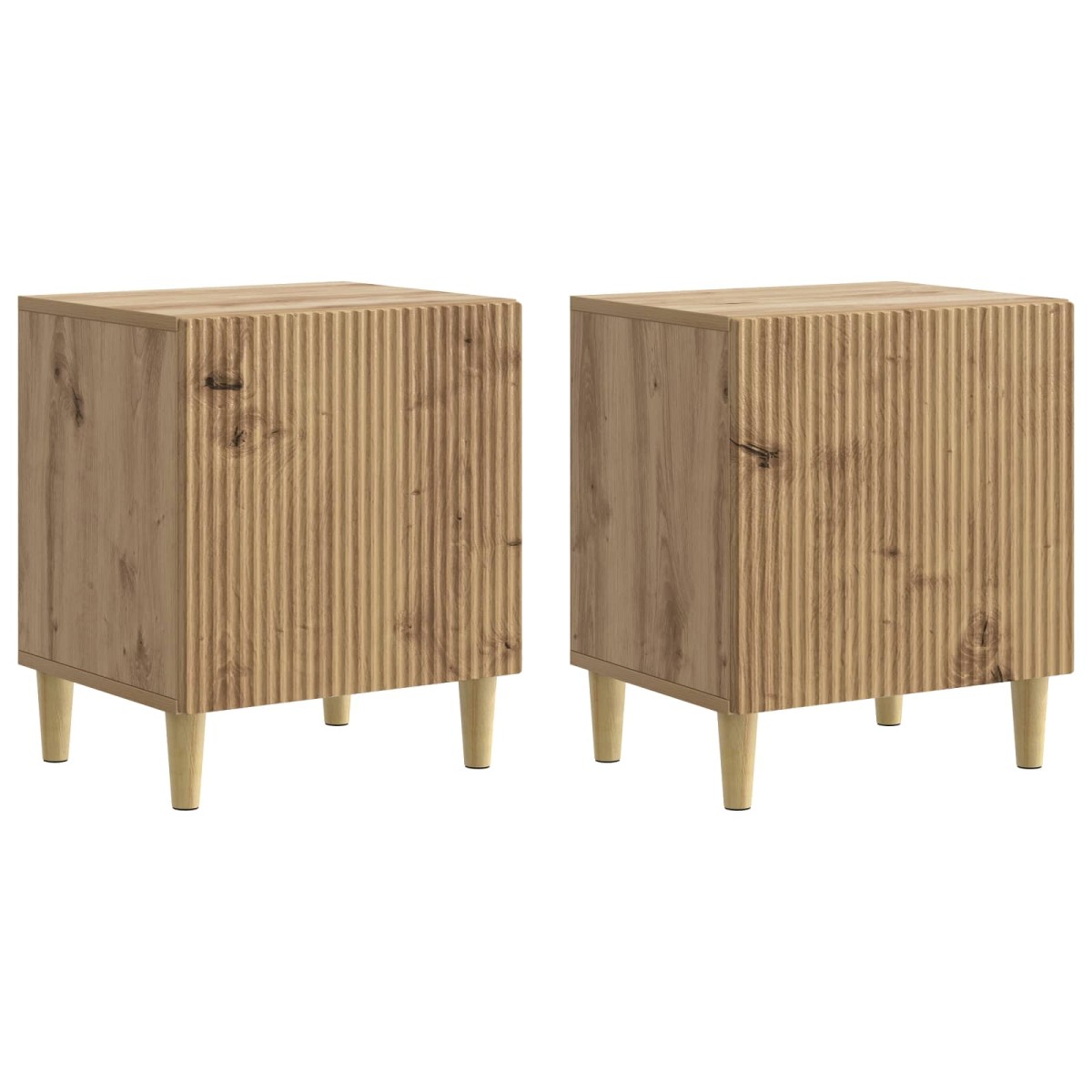 vidaXL Κομοδίνο 2 τμχ. Artisan Δρυς 43 x 34,5 x 50 εκ