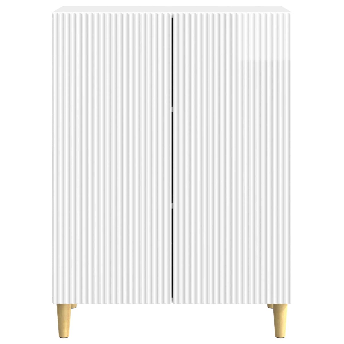 vidaXL Πλαϊνό γραφείο Γυαλιστερό Λευκό 66 x 34,5 x 90 εκ