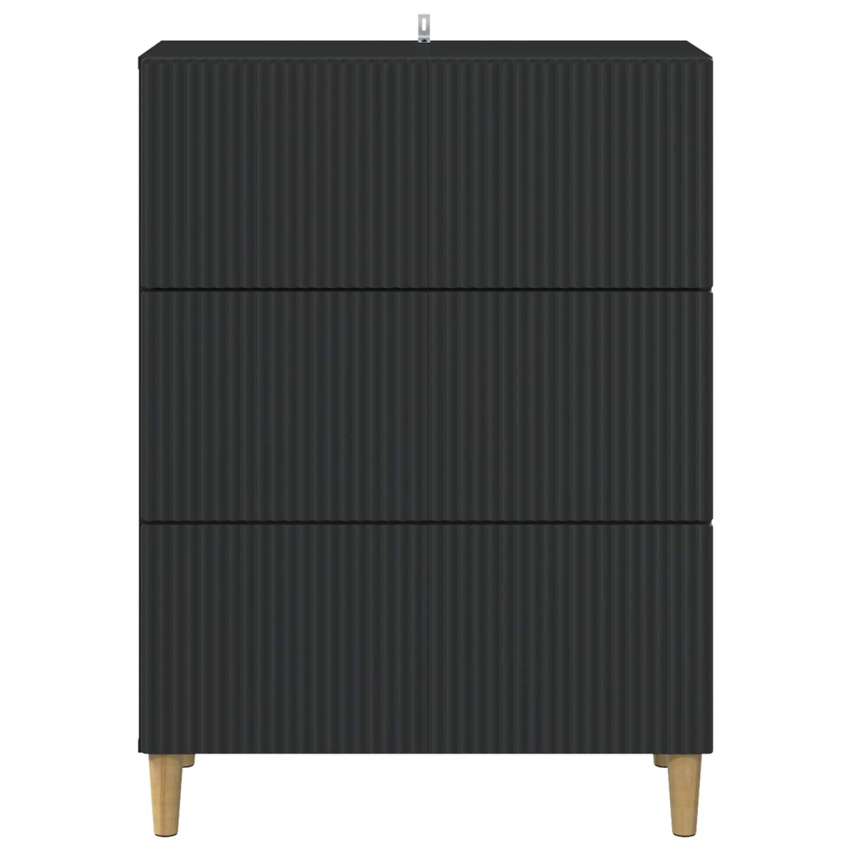 vidaXL Ντουλάπι με Συρτάρια Μαύρο 66 x 34,5 x 90 εκ Επεξεργασμένο Ξύλο