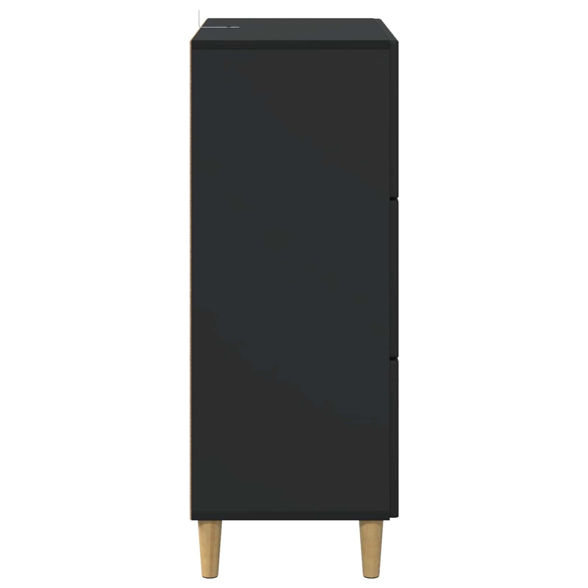 vidaXL Ντουλάπι με Συρτάρια Μαύρο 66 x 34,5 x 90 εκ Επεξεργασμένο Ξύλο