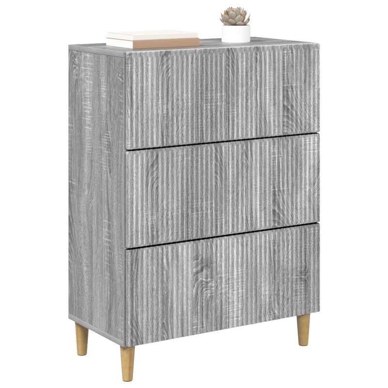 vidaXL Ντουλάπι με Συρτάρια Γκρι Sonoma 66 x 34,5 x 90 εκ