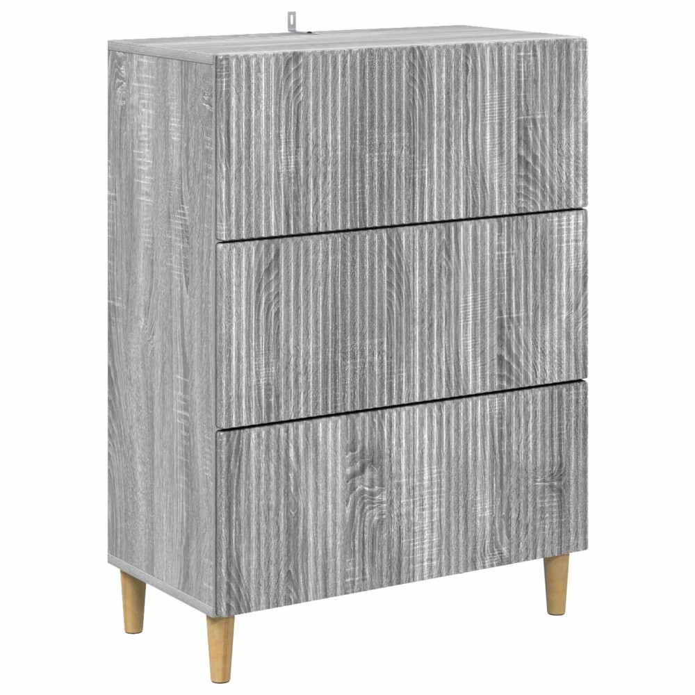 vidaXL Ντουλάπι με Συρτάρια Γκρι Sonoma 66 x 34,5 x 90 εκ