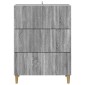 vidaXL Ντουλάπι με Συρτάρια Γκρι Sonoma 66 x 34,5 x 90 εκ