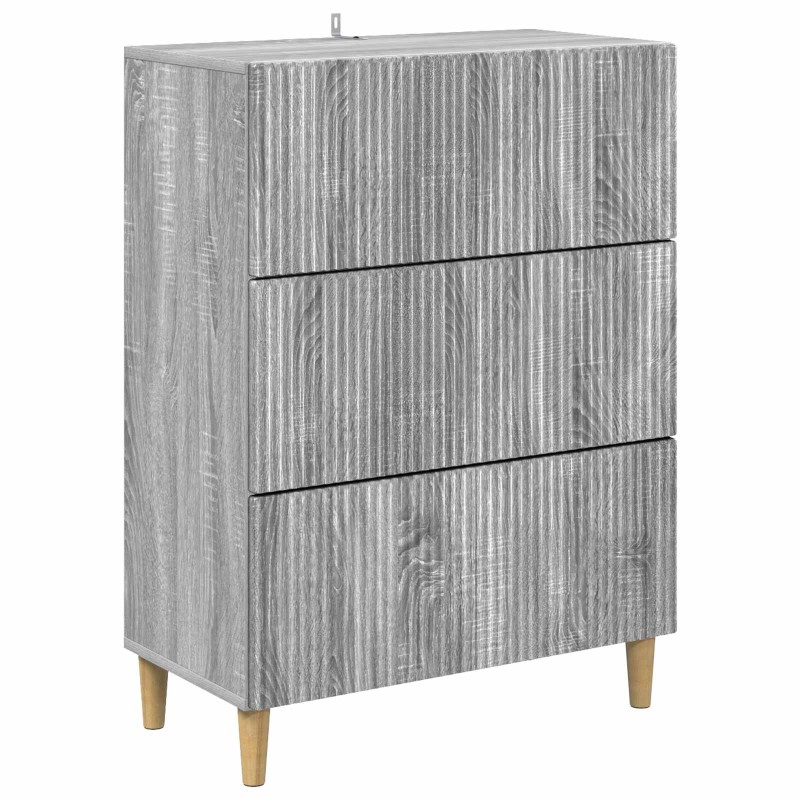 vidaXL Ντουλάπι με Συρτάρια Γκρι Sonoma 66 x 34,5 x 90 εκ