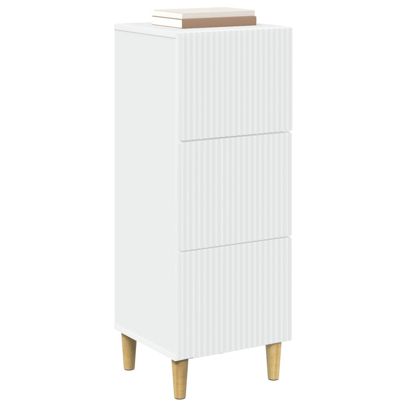 vidaXL Ντουλάπι με Συρτάρια Λευκό 33 x 34,5 x 90 εκ Επεξεργασμένο Ξύλο