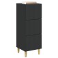 vidaXL Ντουλάπι με Συρτάρια Μαύρο 33 x 34,5 x 90 εκ Επεξεργασμένο Ξύλο