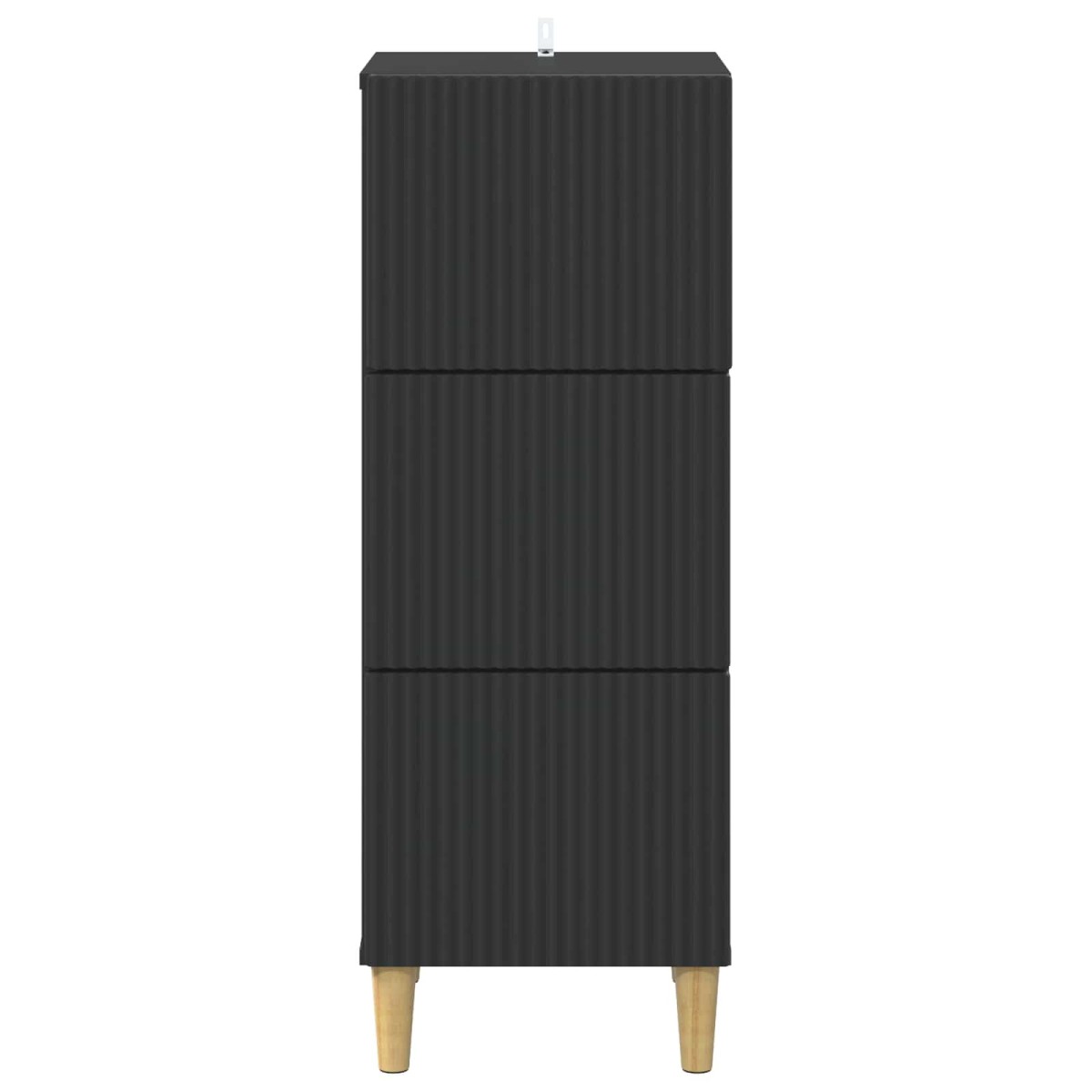 vidaXL Ντουλάπι με Συρτάρια Μαύρο 33 x 34,5 x 90 εκ Επεξεργασμένο Ξύλο