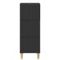 vidaXL Ντουλάπι με Συρτάρια Μαύρο 33 x 34,5 x 90 εκ Επεξεργασμένο Ξύλο