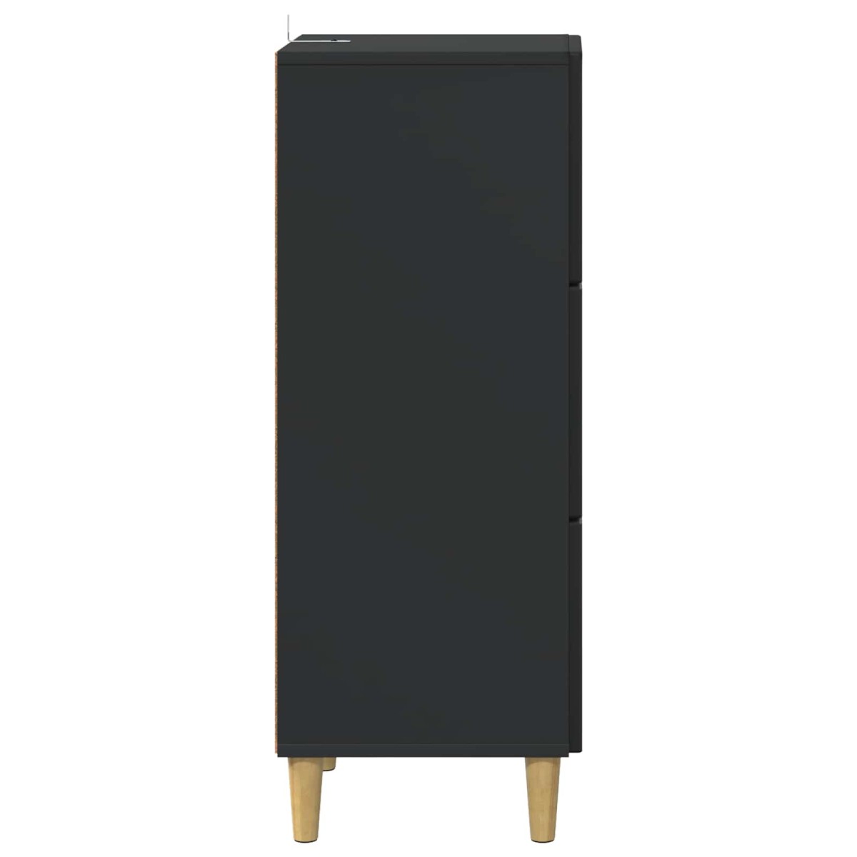 vidaXL Ντουλάπι με Συρτάρια Μαύρο 33 x 34,5 x 90 εκ Επεξεργασμένο Ξύλο