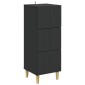 vidaXL Ντουλάπι με Συρτάρια Μαύρο 33 x 34,5 x 90 εκ Επεξεργασμένο Ξύλο