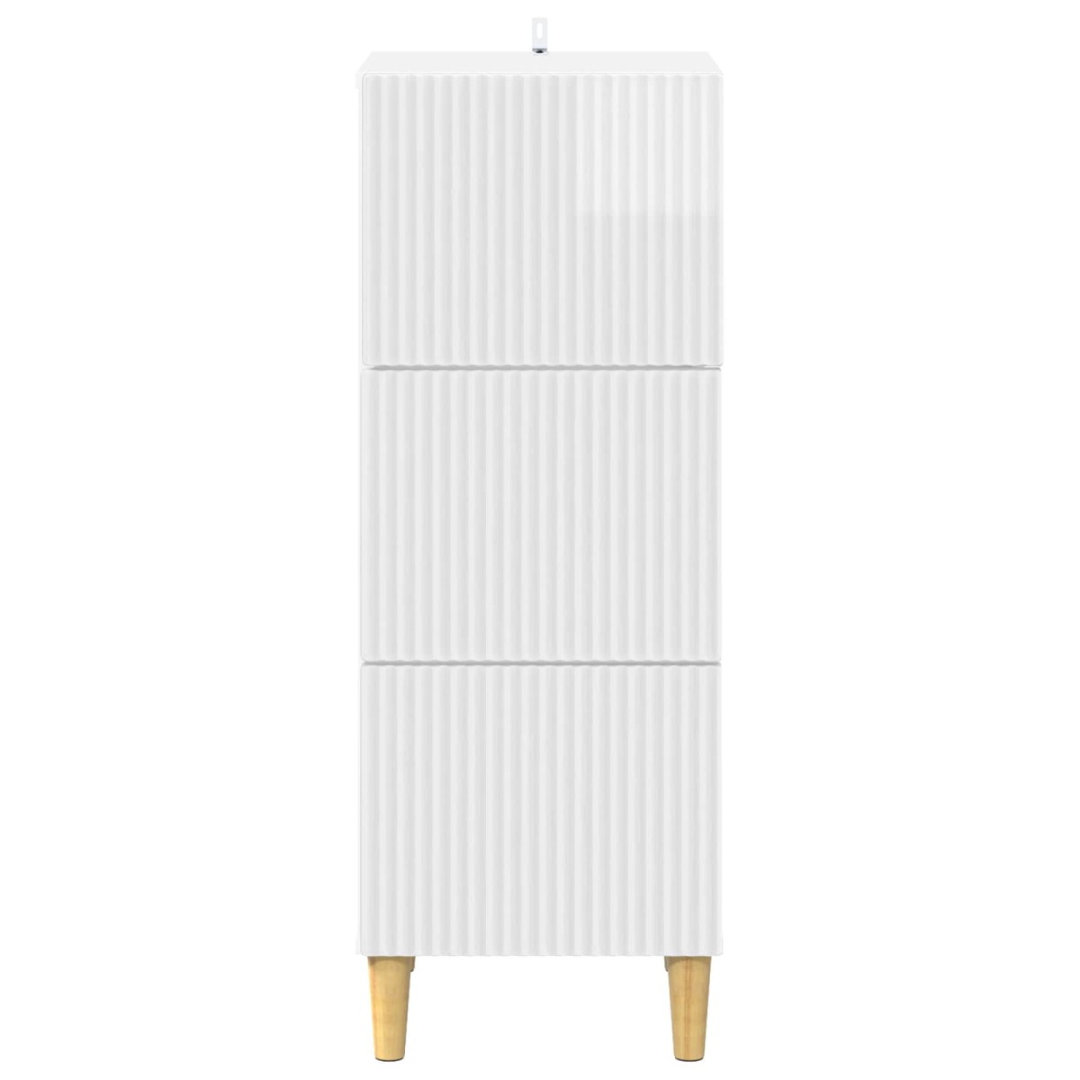 vidaXL Ντουλάπι με Συρτάρια Γυαλιστερό Λευκό 33 x 34,5 x 90 εκ