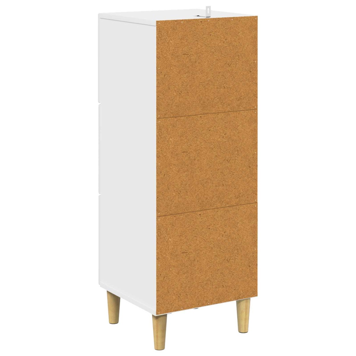 vidaXL Ντουλάπι με Συρτάρια Γυαλιστερό Λευκό 33 x 34,5 x 90 εκ