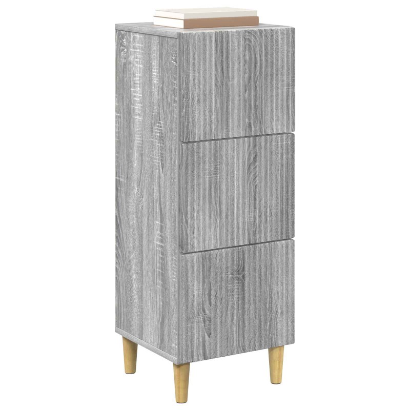 vidaXL Ντουλάπι με Συρτάρια Γκρι Sonoma 33 x 34,5 x 90 εκ