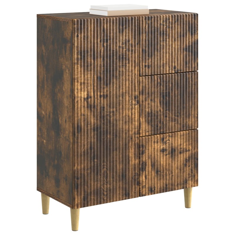 vidaXL Πλαϊνό γραφείο Καπνισμένο Ξύλο Δρυός 66 x 34,5 x 90 εκ