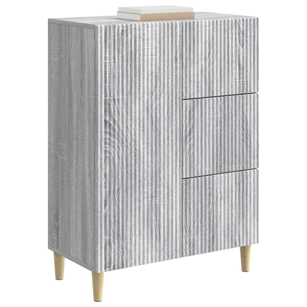 vidaXL Πλαϊνό γραφείο Γκρι Sonoma 66 x 34,5 x 90 εκ Επεξεργασμένο Ξύλο