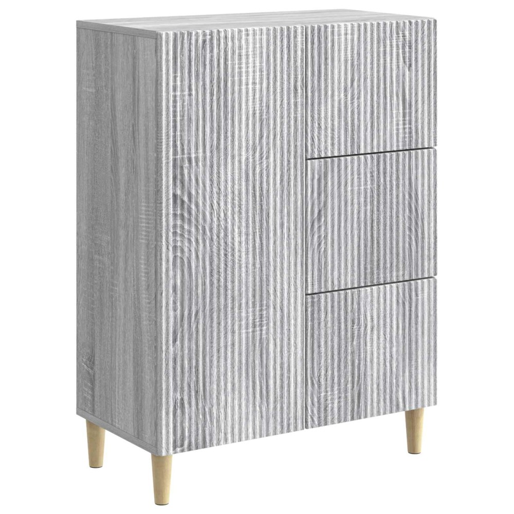 vidaXL Πλαϊνό γραφείο Γκρι Sonoma 66 x 34,5 x 90 εκ Επεξεργασμένο Ξύλο