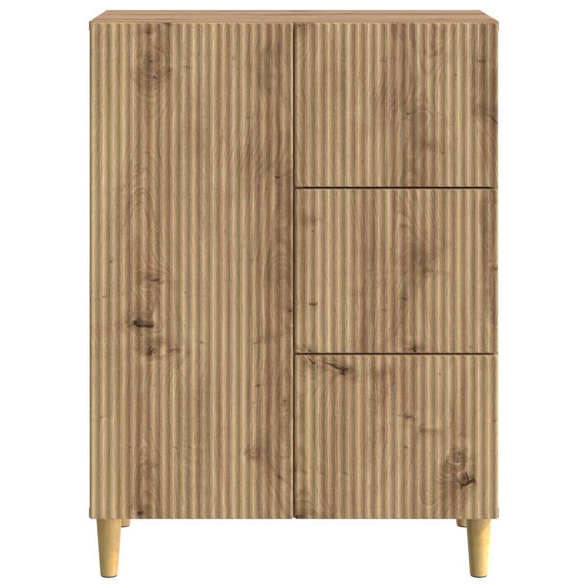 vidaXL Πλαϊνό γραφείο Artisan Δρυς 66 x 34,5 x 90 εκ