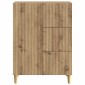 vidaXL Πλαϊνό γραφείο Artisan Δρυς 66 x 34,5 x 90 εκ
