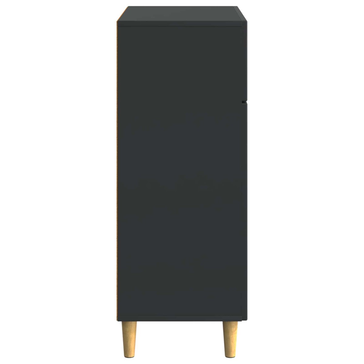 vidaXL Πλαϊνό γραφείο Μαύρο 66 x 34,5 x 90 εκ Επεξεργασμένο Ξύλο