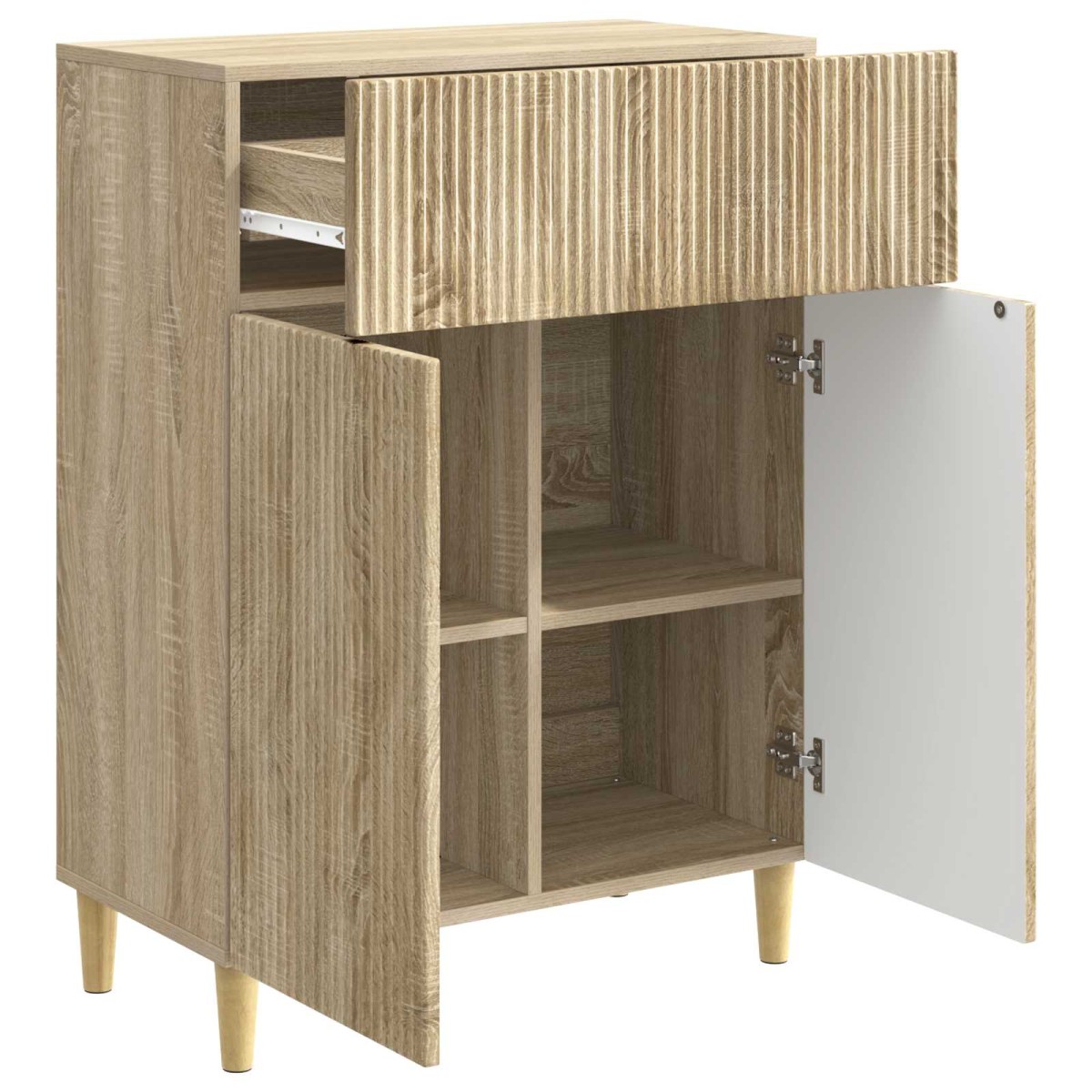 vidaXL Πλαϊνό γραφείο Sonoma Δρυς 66 x 34,5 x 90 εκ Επεξεργασμένο Ξύλο