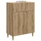 vidaXL Πλαϊνό γραφείο Artisan Δρυς 66 x 34,5 x 90 εκ