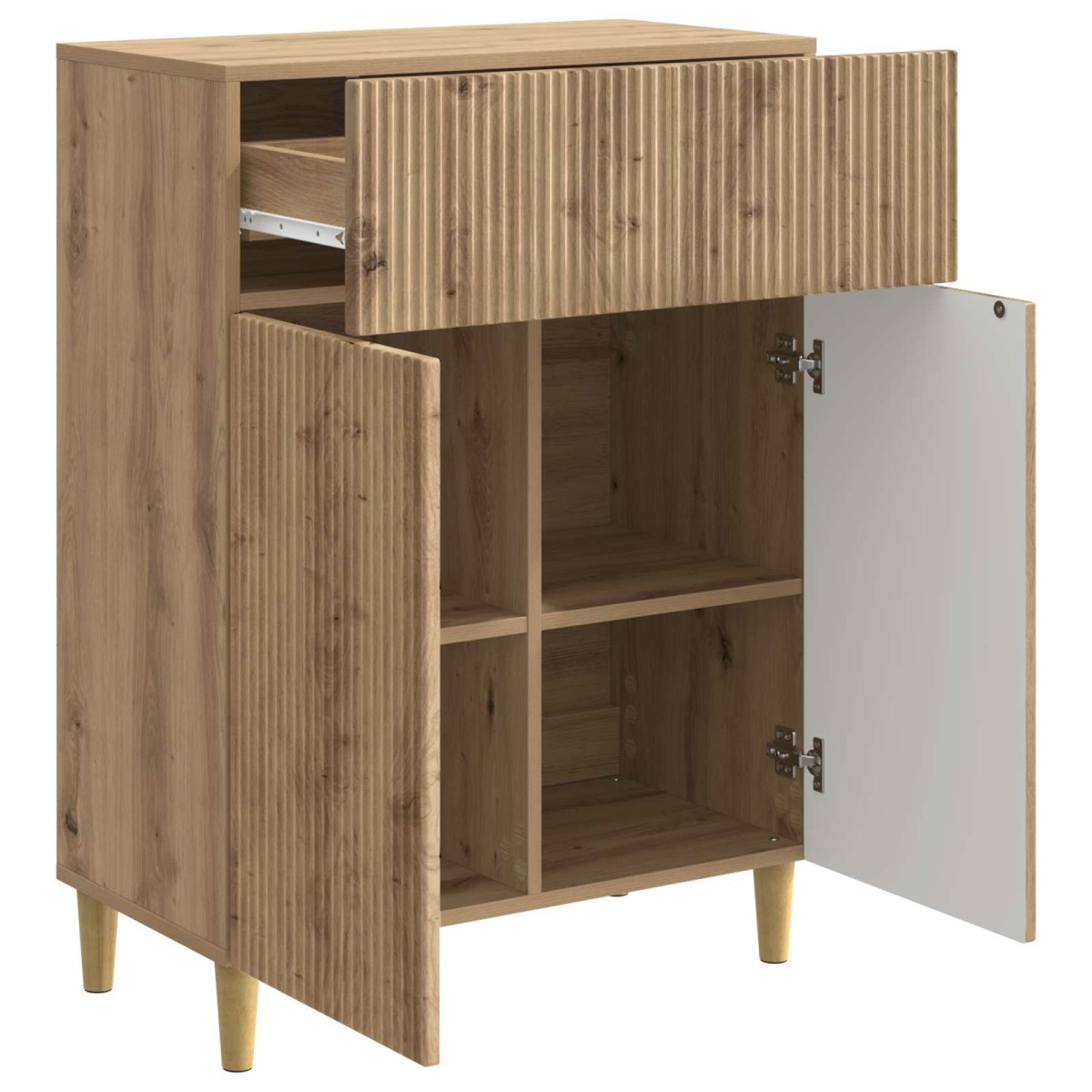 vidaXL Πλαϊνό γραφείο Artisan Δρυς 66 x 34,5 x 90 εκ