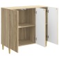 vidaXL Πλαϊνό γραφείο Sonoma Δρυς 89 x 34,5 x 80 εκ Επεξεργασμένο Ξύλο