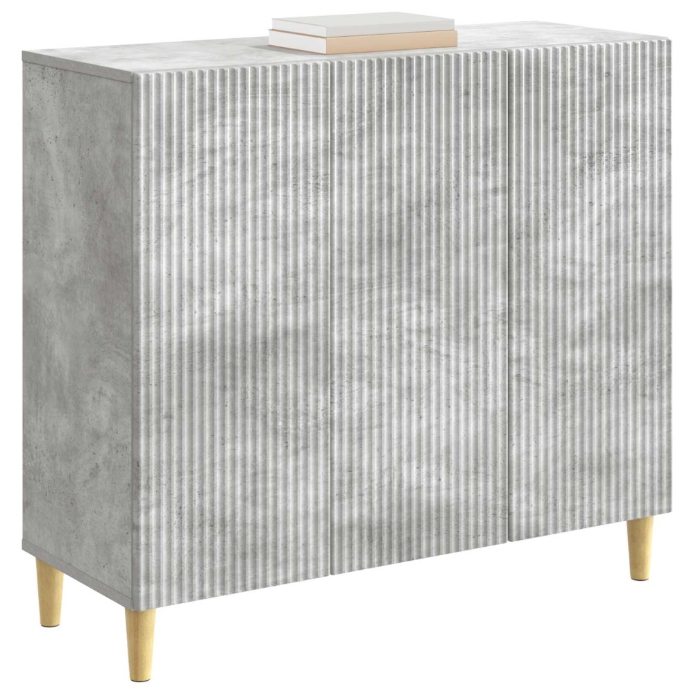 vidaXL Πλαϊνό γραφείο Γκρι Σκυροδέματος 89 x 34,5 x 80 εκ