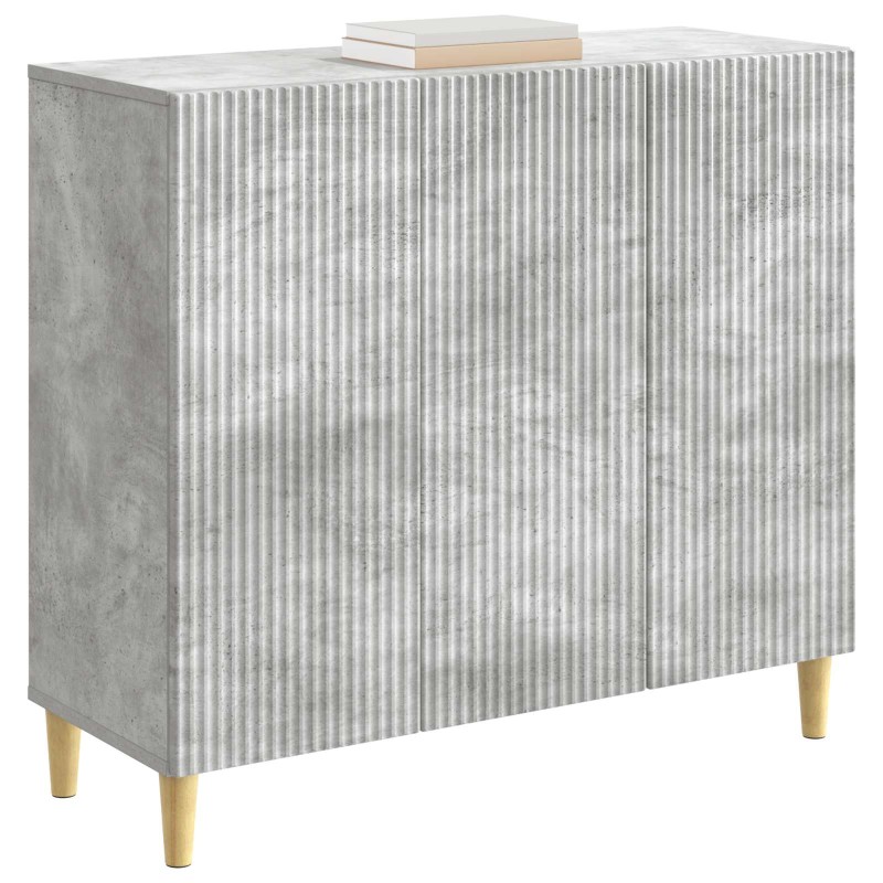 vidaXL Πλαϊνό γραφείο Γκρι Σκυροδέματος 89 x 34,5 x 80 εκ