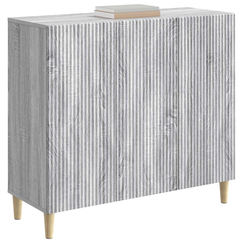 vidaXL Πλαϊνό γραφείο Γκρι Sonoma 89 x 34,5 x 80 εκ Επεξεργασμένο Ξύλο