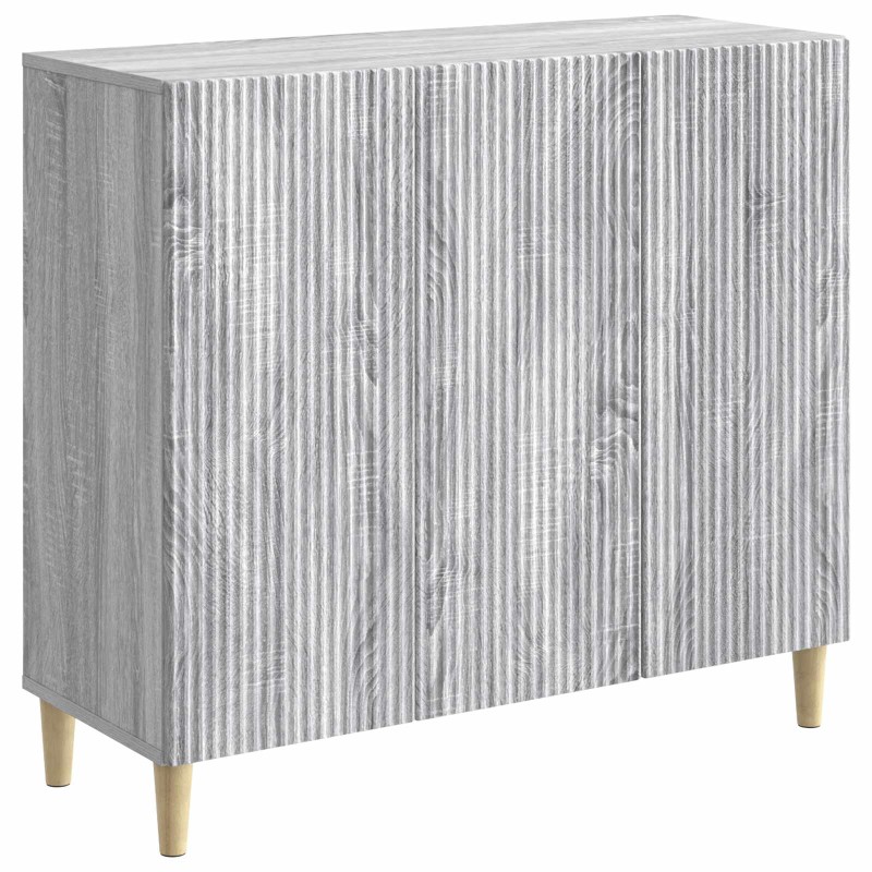 vidaXL Πλαϊνό γραφείο Γκρι Sonoma 89 x 34,5 x 80 εκ Επεξεργασμένο Ξύλο