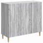 vidaXL Πλαϊνό γραφείο Γκρι Sonoma 89 x 34,5 x 80 εκ Επεξεργασμένο Ξύλο