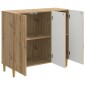 vidaXL Πλαϊνό γραφείο Artisan Δρυς 89 x 34,5 x 80 εκ