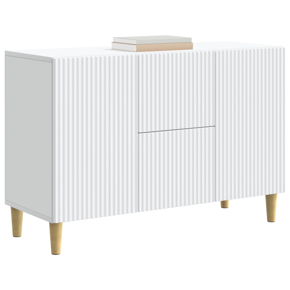 vidaXL Πλαϊνό γραφείο Λευκό 89 x 34,5 x 60 εκ. Επεξεργασμένο Ξύλο