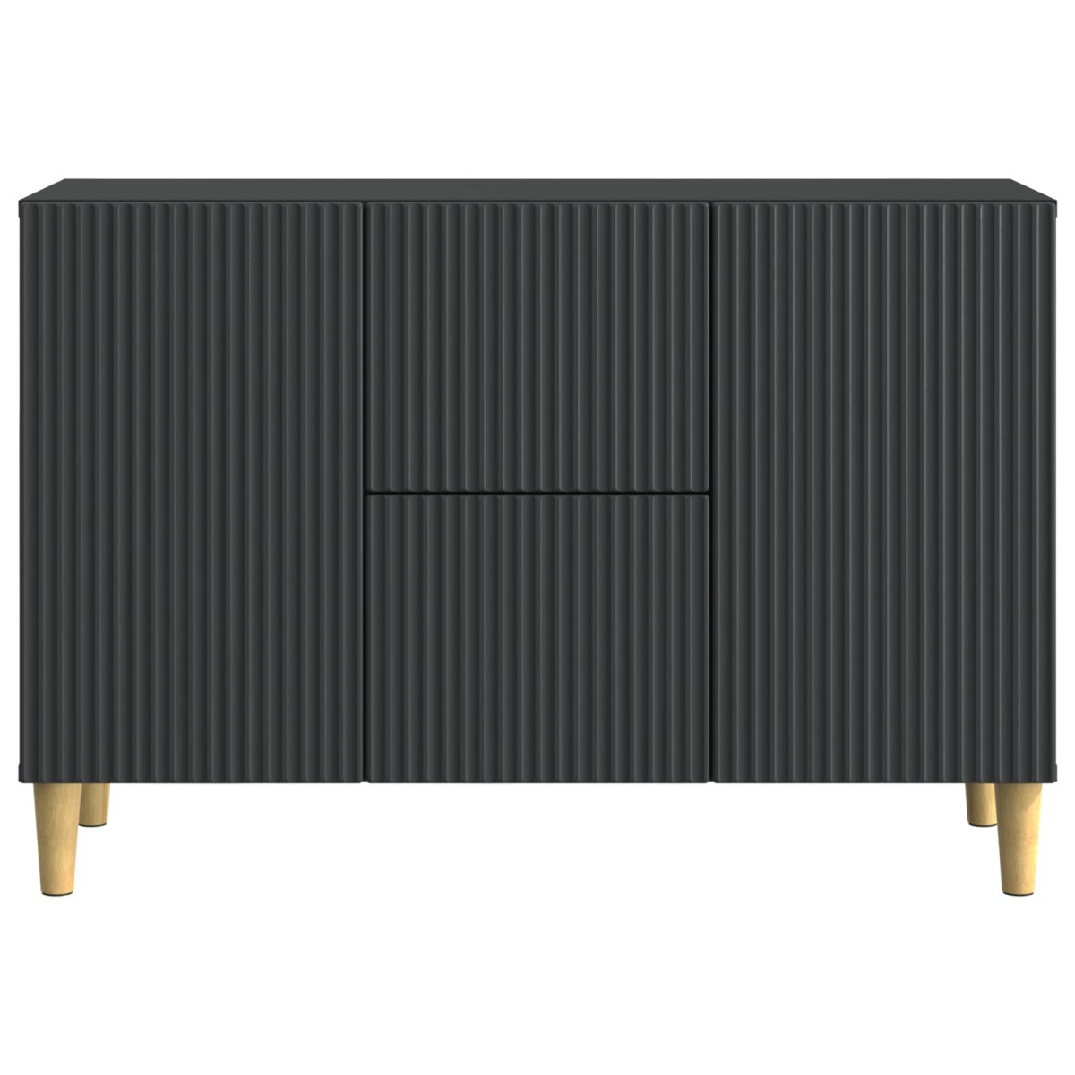 vidaXL Πλαϊνό γραφείο Μαύρο 89 x 34,5 x 60 εκ. Επεξεργασμένο Ξύλο
