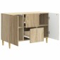 vidaXL Πλαϊνό γραφείο με συρτάρι Sonoma Δρυς 89 x 34,5 x 60 εκ.
