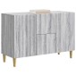 vidaXL Πλαϊνό γραφείο με συρτάρι Γκρι Sonoma 89 x 34,5 x 60 εκ.
