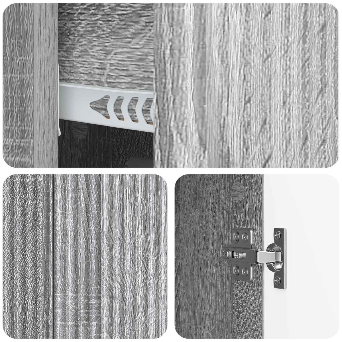 vidaXL Πλαϊνό γραφείο με συρτάρι Γκρι Sonoma 89 x 34,5 x 60 εκ.
